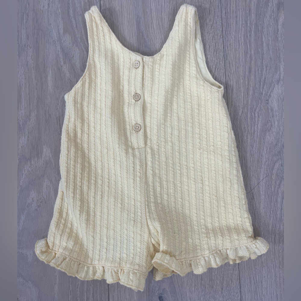 Zara Yellow Ruffled Romper